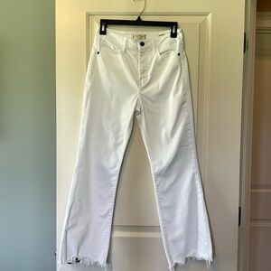 NWOT Boutique Ladies White Fringe Jeans